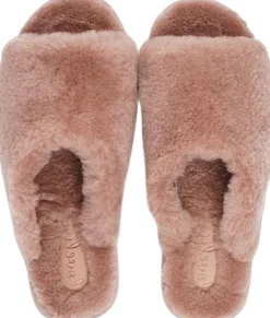 KVINA - OPEN SHEARLING SLIPPER><noscript><img width=