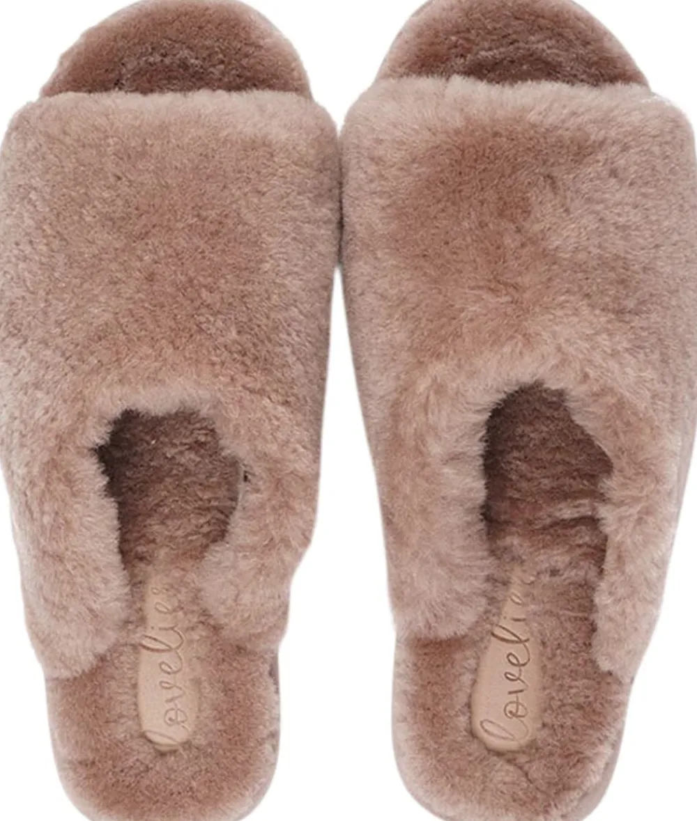 KVINA - OPEN SHEARLING SLIPPER>Lovelies Sale
