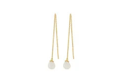 Dame Pernille Corydon Jewellery Lagoon Earchains 10 cm Baroque pearl