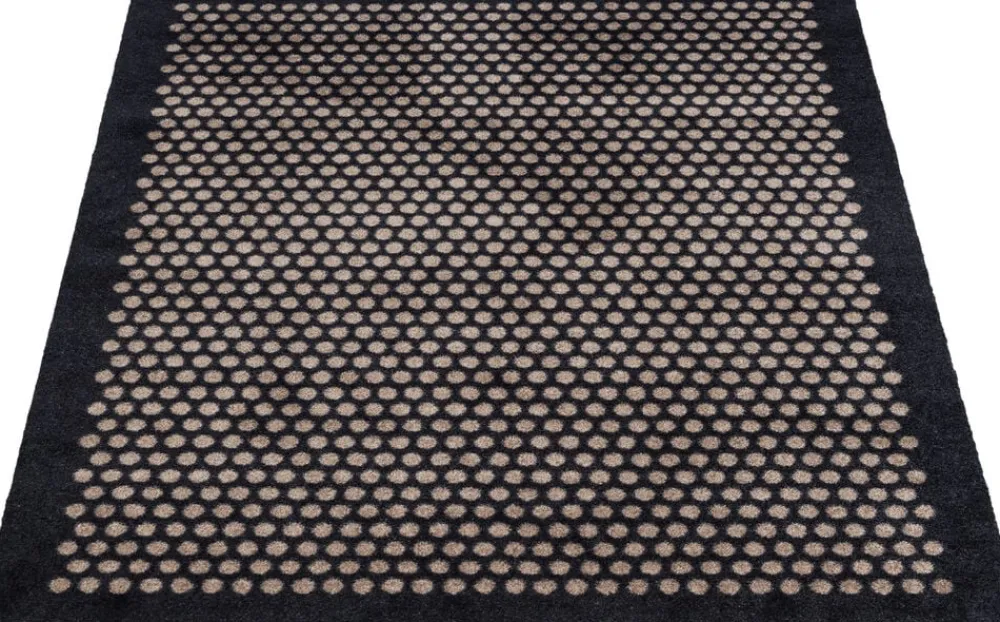 Tica Copenhagen Løber 130x90 cm, dot sort/sand