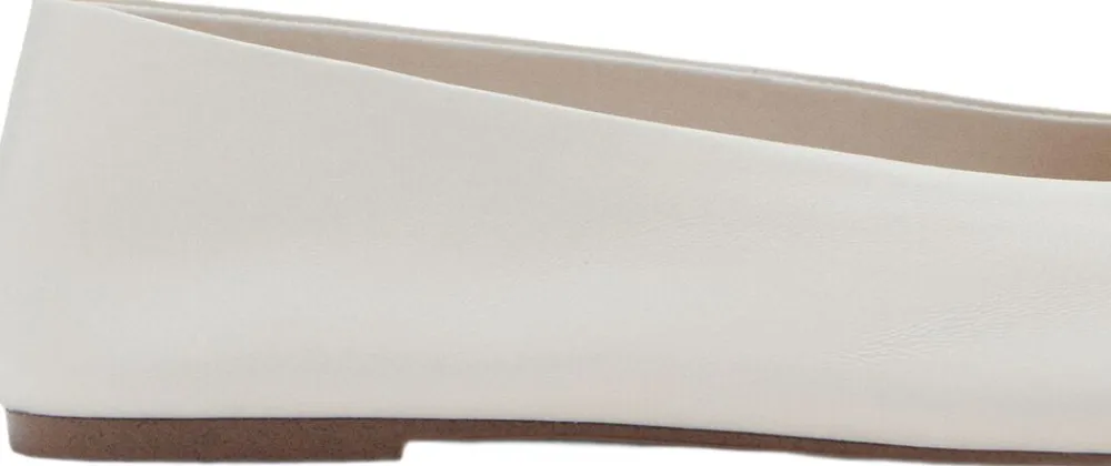 Leather ballet flats>MANGO Outlet