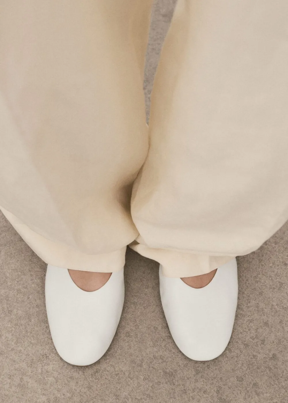 Leather ballet flats>MANGO Outlet