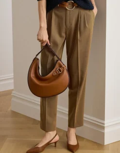 Dame Lauren Ralph Lauren Leather Large Tasha Shoulder Bag