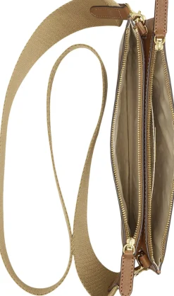 Lauren Ralph Lauren Leather Medium Landyn Crossbody Bag Lauren tan New