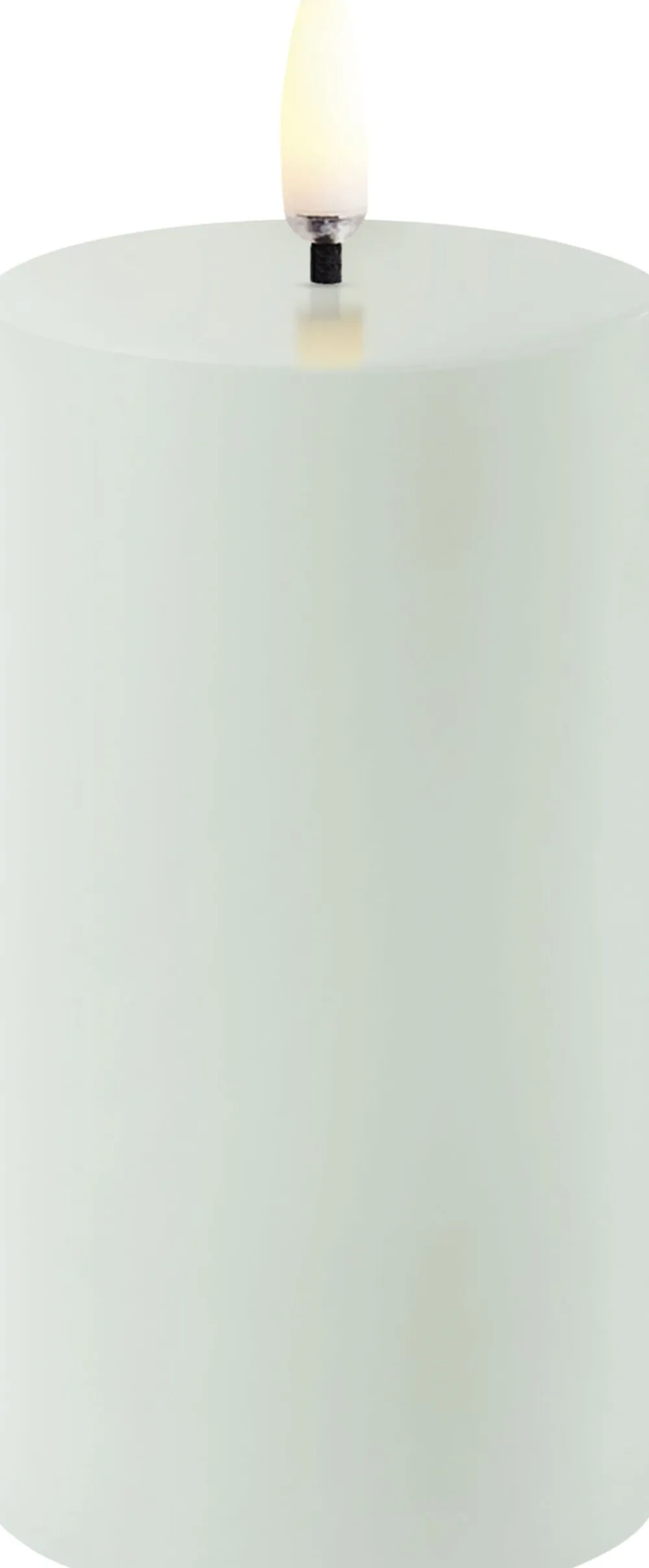 Uyuni LED pillar candle, Dusty Green, Smooth Discount