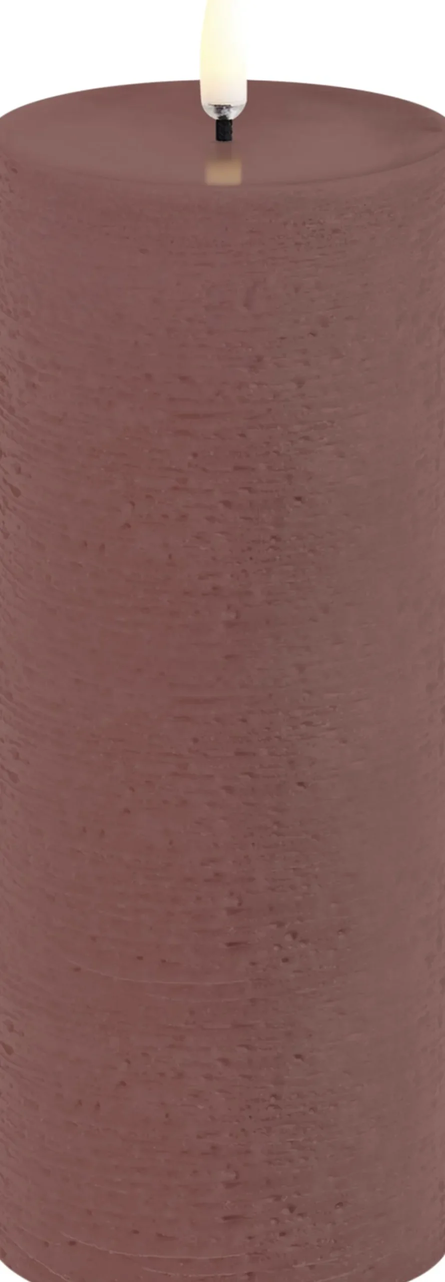 Uyuni LED pillar candle, Terracotta, Rustic, 7,8x20,3 cm