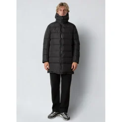 Fat Moose Liam Puffer Long Jacket Black New
