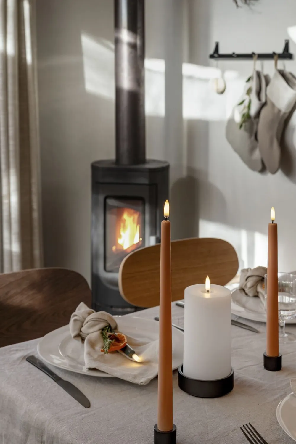 Uyuni Light Candleholder pillar, Matte black, 9x3 cm