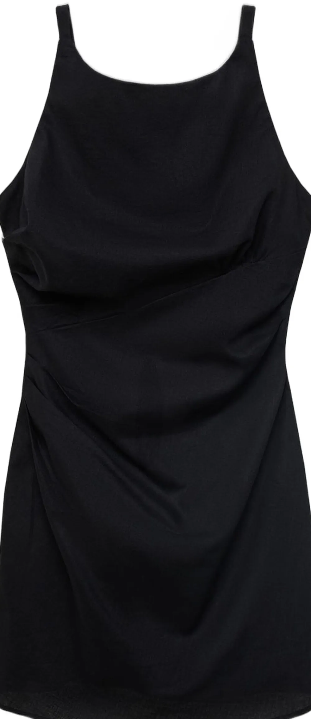 Dame MANGO Linen cotton blend draped dress