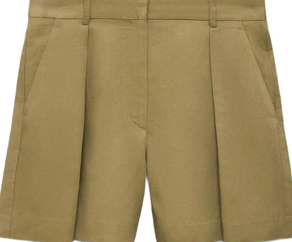 Linen-blend suit bermuda shorts>MANGO Sale