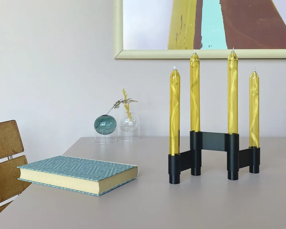LINK, CANDLE HOLDER, BLACK ANODIZED, 11060B>Studio About New