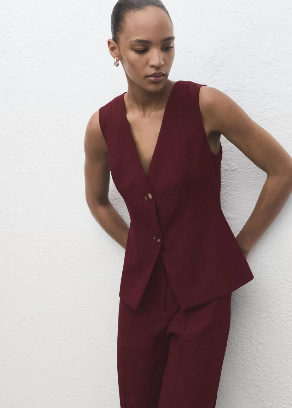 Long suit-style jumpsuit>MANGO