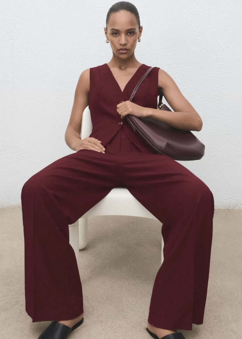 Long suit-style jumpsuit>MANGO