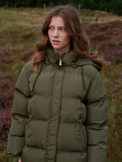 Neo Noir Lucette Puffer Jacket Olive Outlet