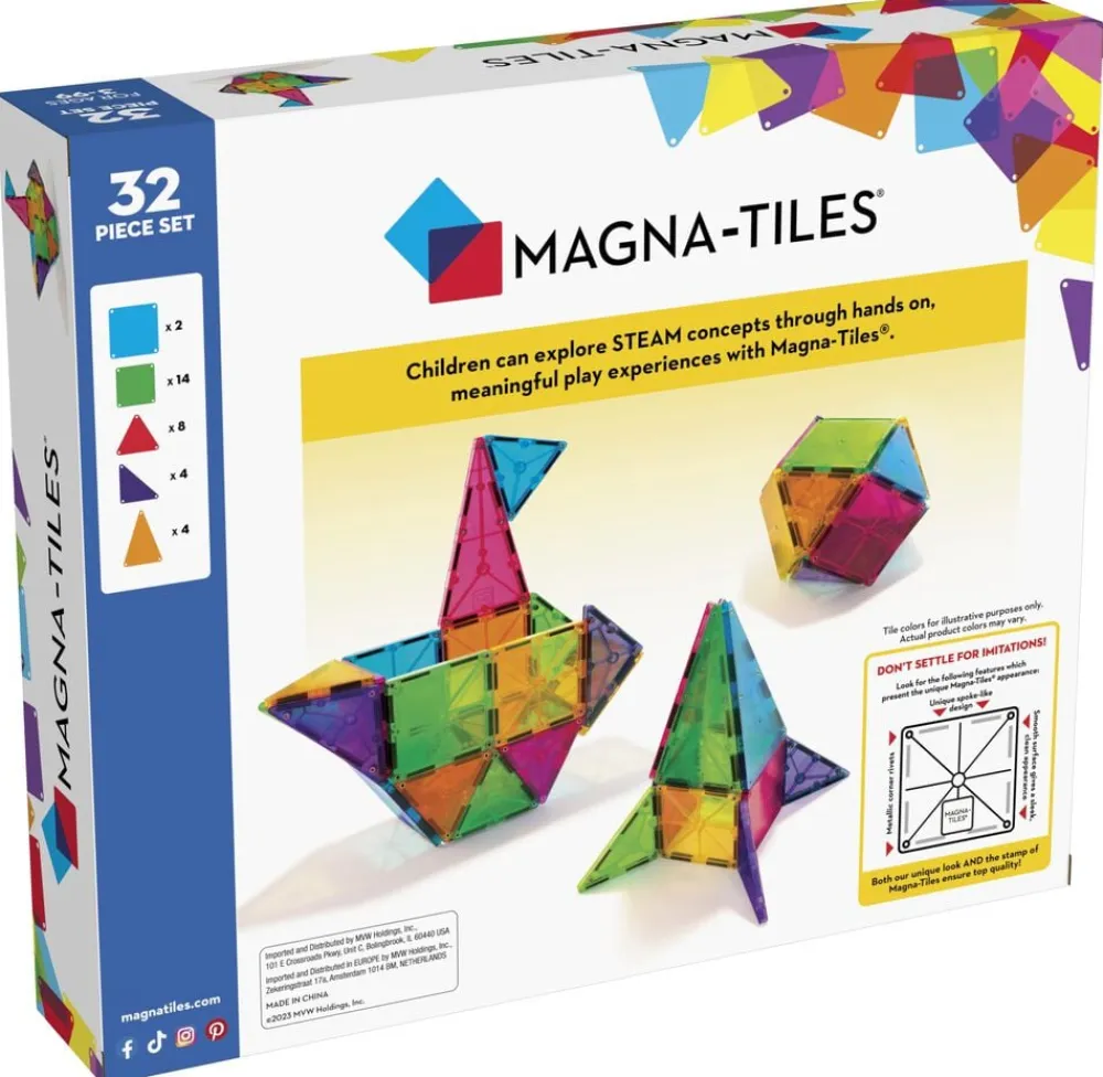 clear colours 32stk>Magna-Tiles New