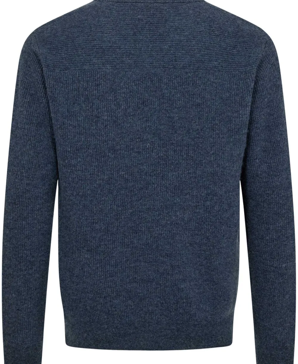 Magasin du Nord Collection Maryn 5 Rib strik sweater - 100% lammeuld RWS Dark indigo New