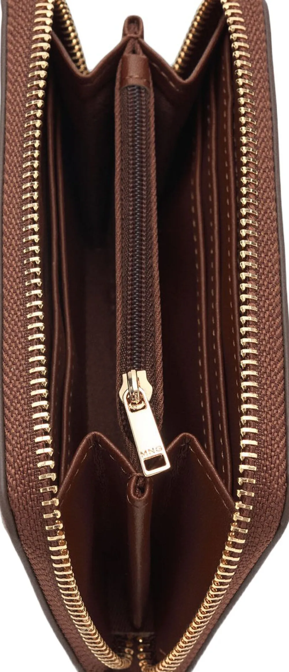 MANGO Medium wallet with logo print Medium brown New