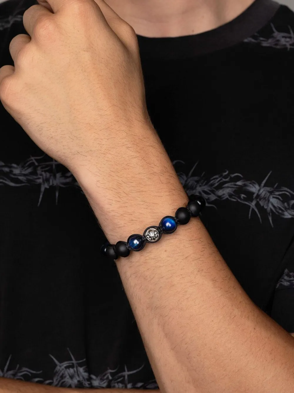 Men's Beaded Bracelet with Tiger Eye and Black Onyx>Nialaya Discount