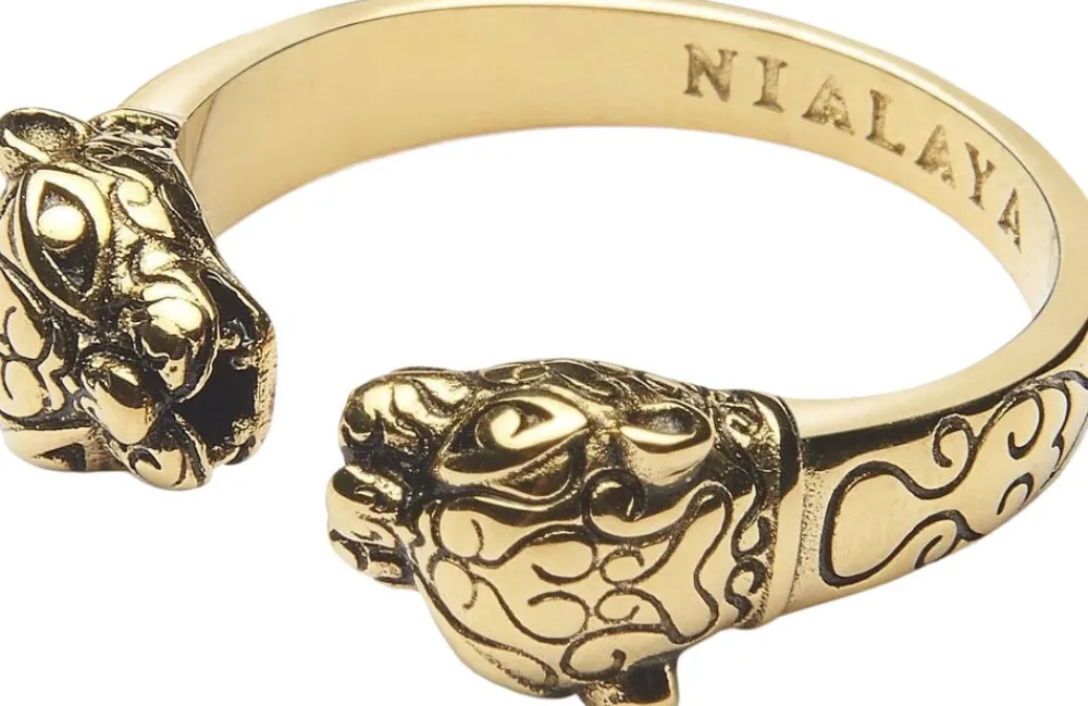 Men's Plated Panther Ring>Nialaya New