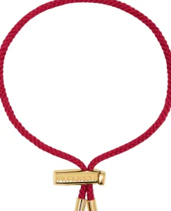 Nialaya Men's String Bracelet with Adjustable Gold Lock
