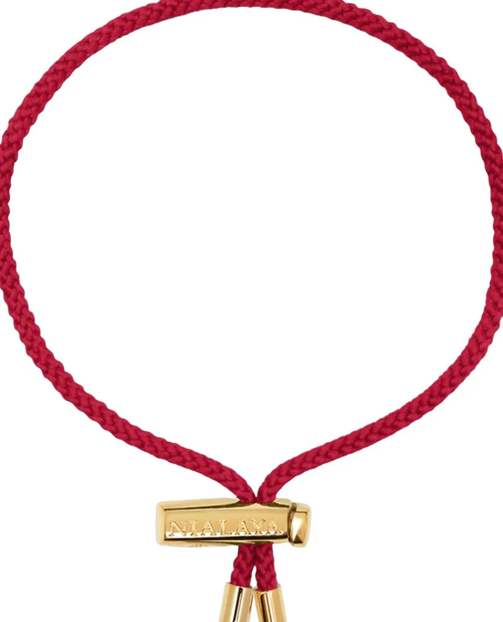 Nialaya Men's String Bracelet with Adjustable Gold Lock