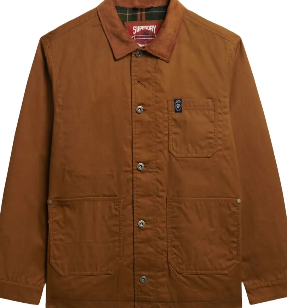 MERCHANT WAXED WORKER JACKET>Superdry