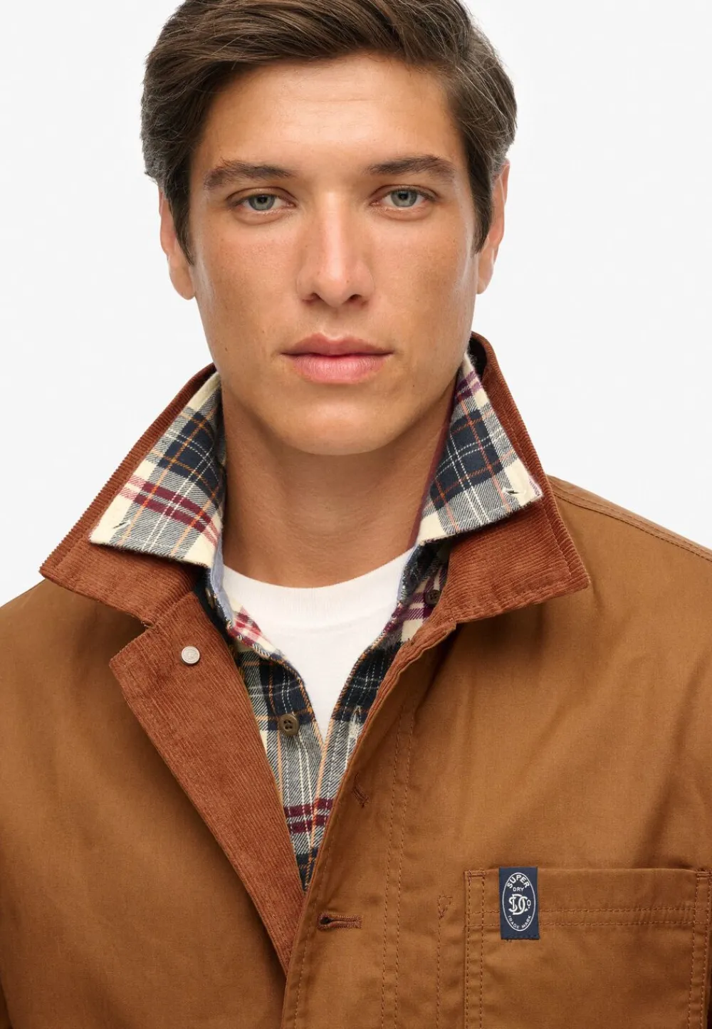 MERCHANT WAXED WORKER JACKET>Superdry