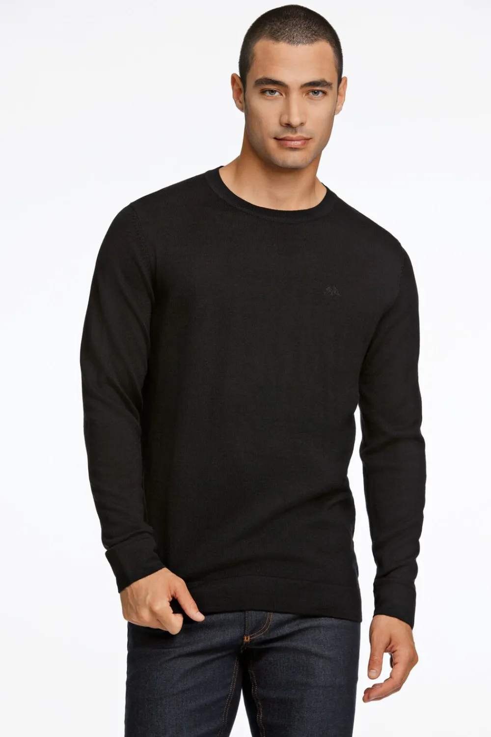 Lindbergh Merino strik med rund hals