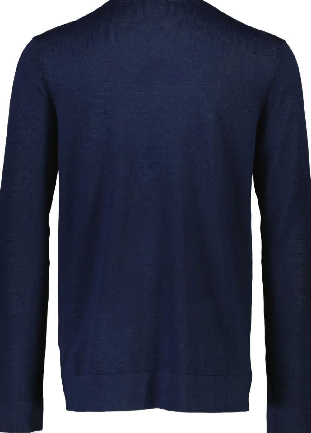 Lindbergh Merino strik med rund hals Blå Outlet