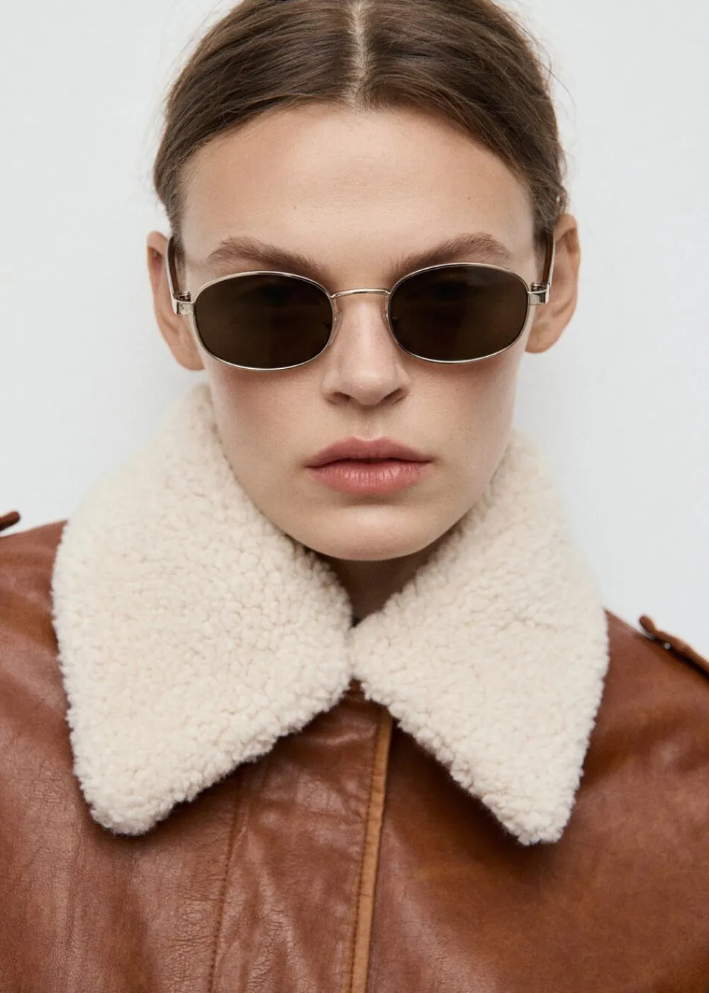 Dame MANGO Metallic frame sunglasses