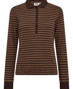 Dame Magasin du Nord Collection Milla 24 long sleeve polo top - 100% Organic Cotton GOTS