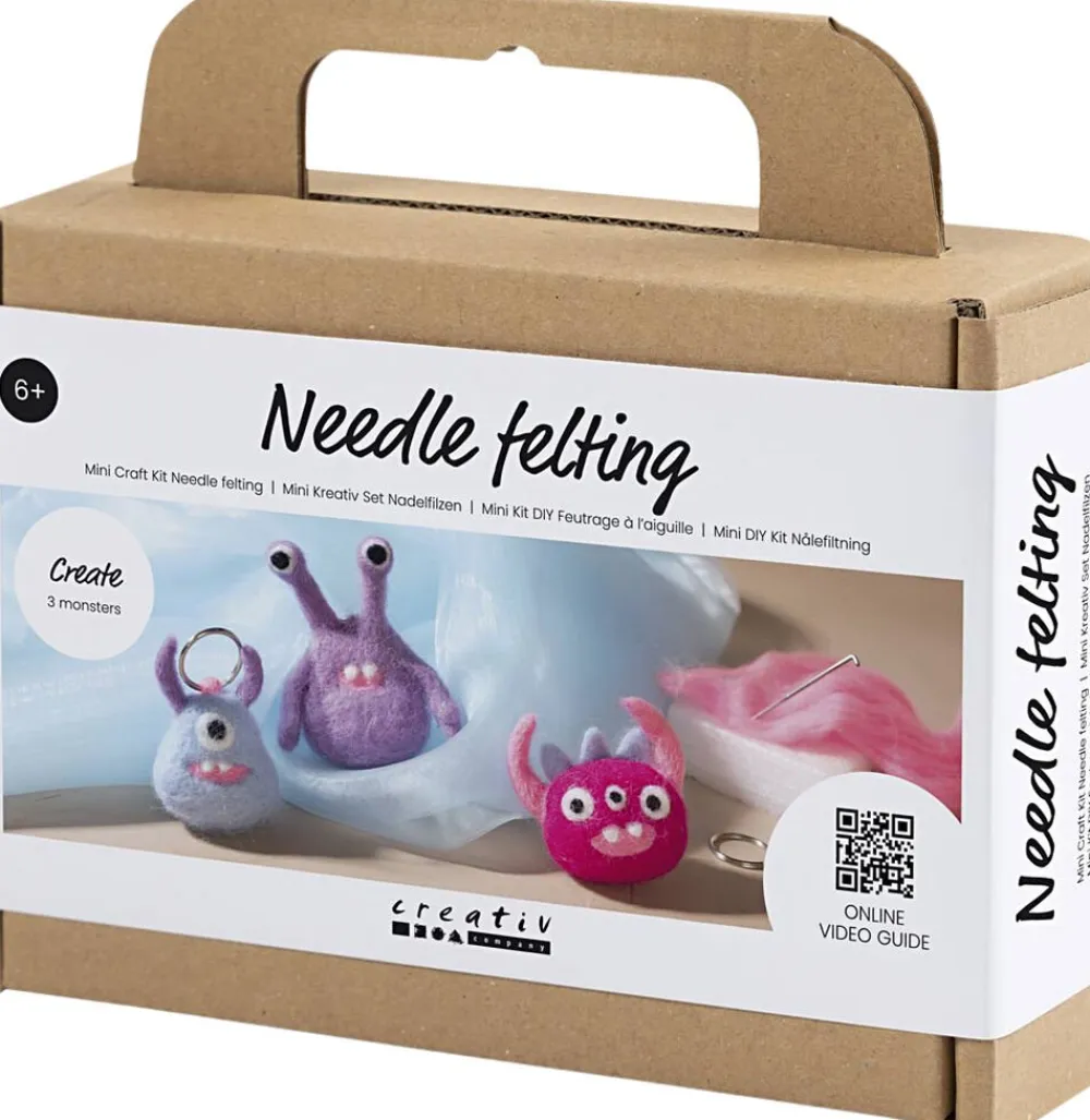 Creativ Company Mini DIY Kit Nålefiltning, Monster