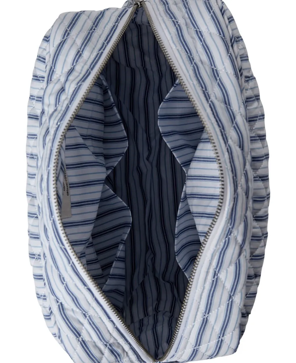 Dame Magasin du Nord Collection Moira 2 Make up bag Blue Stripe big