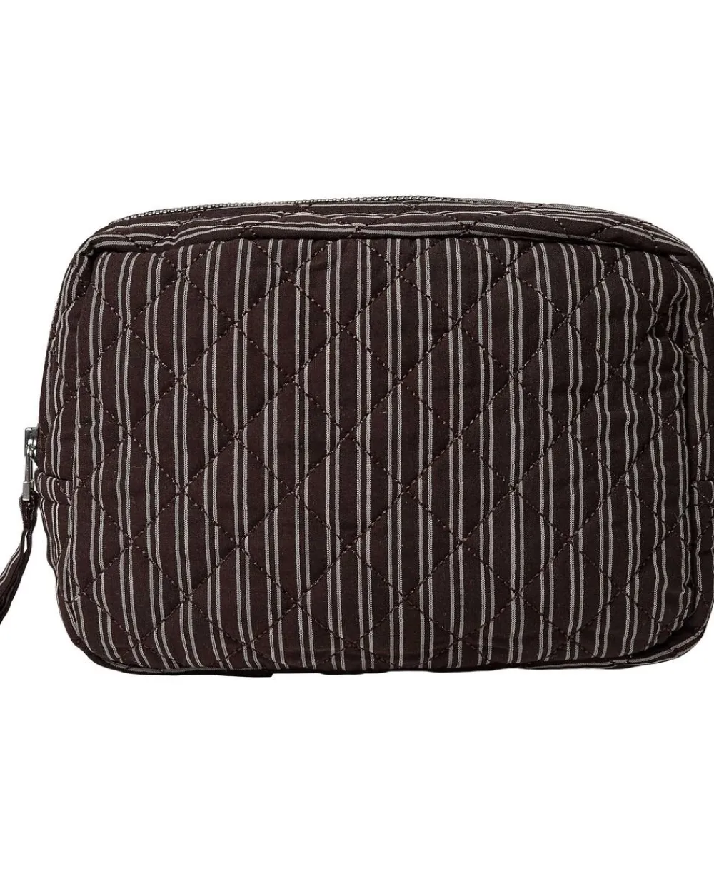 Magasin du Nord Collection Moira toilettaske Black Coffee Mørkebrun strib Clearance
