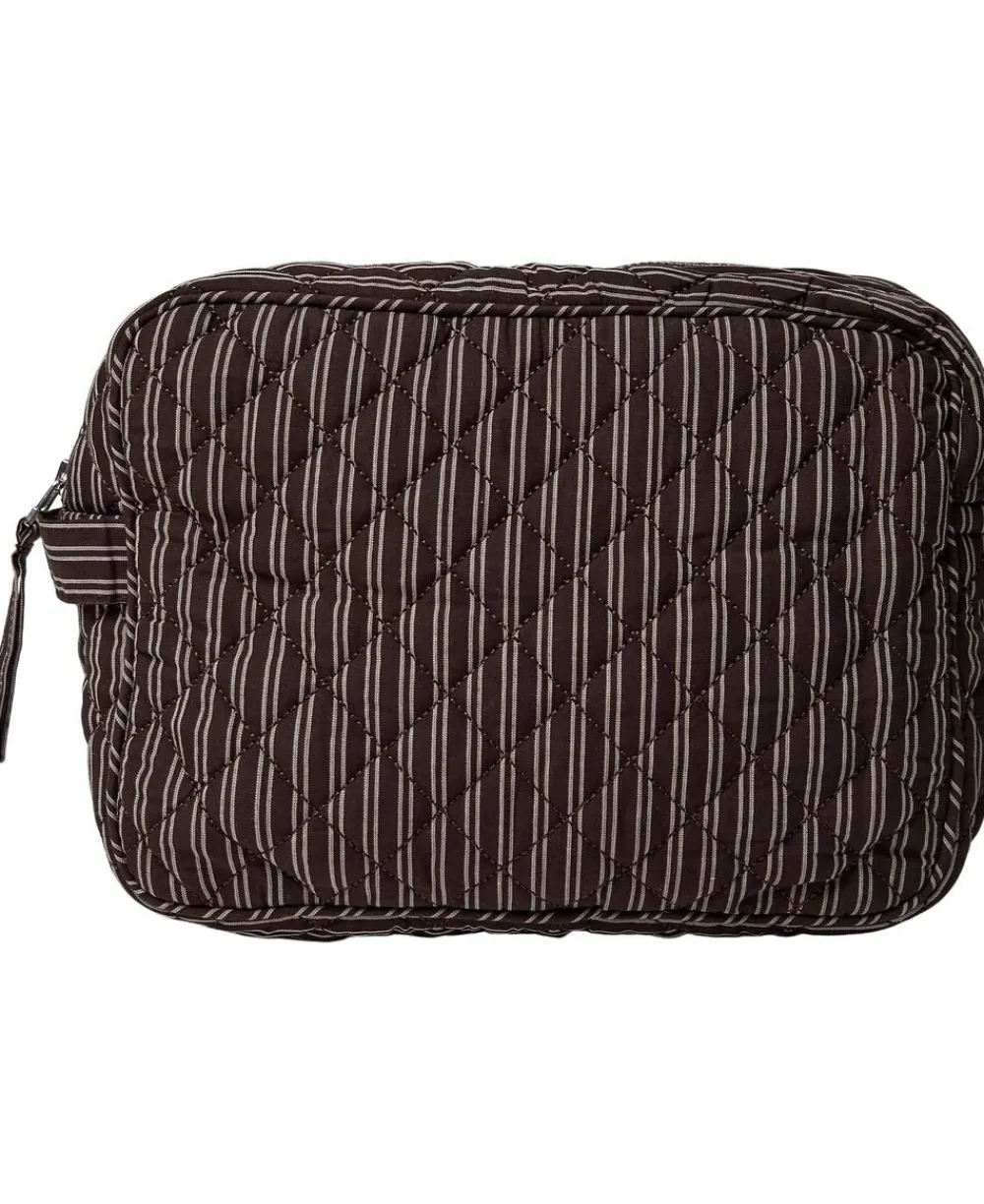 Magasin du Nord Collection Moira toilettaske Black Coffee Mørkebrun strib Clearance