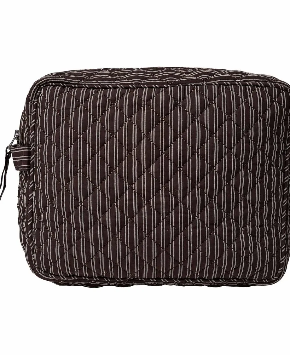 Magasin du Nord Collection Moira toilettaske Black Coffee Mørkebrun strib Clearance