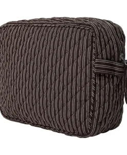Magasin du Nord Collection Moira toilettaske Black Coffee Mørkebrun strib Clearance