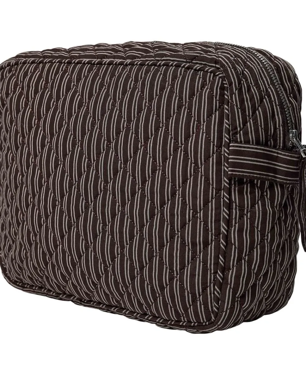 Magasin du Nord Collection Moira toilettaske Black Coffee Mørkebrun strib Clearance