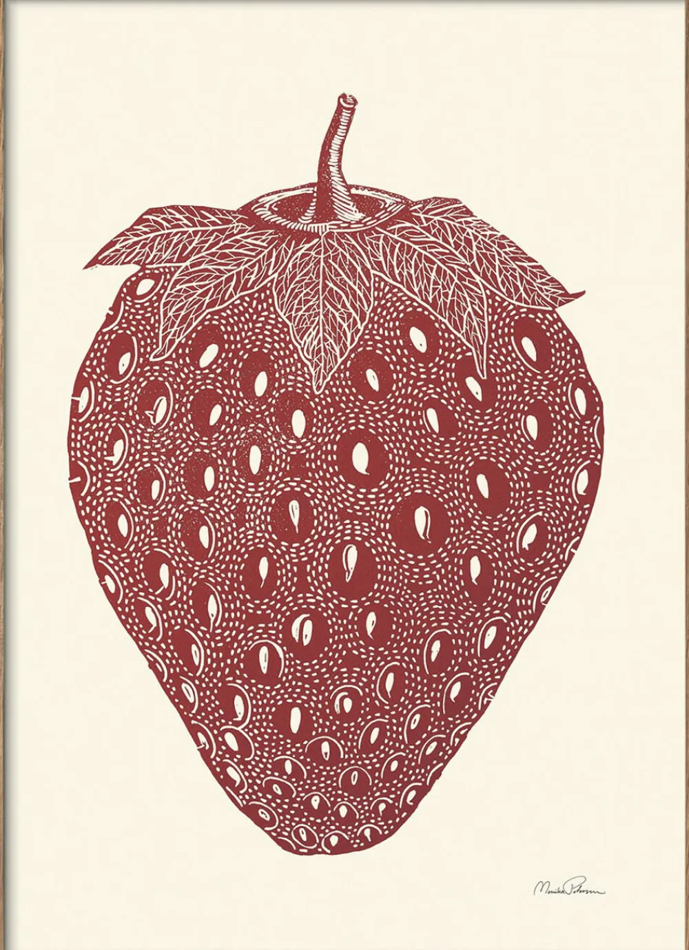 Poster & Frame Monika Petersen Art Prints - Strawberry Flerfarvet Clearance