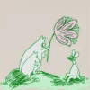 Moomin Arabia bordskånere sæt 2stk Vildblomst Genanvendt Interiør New