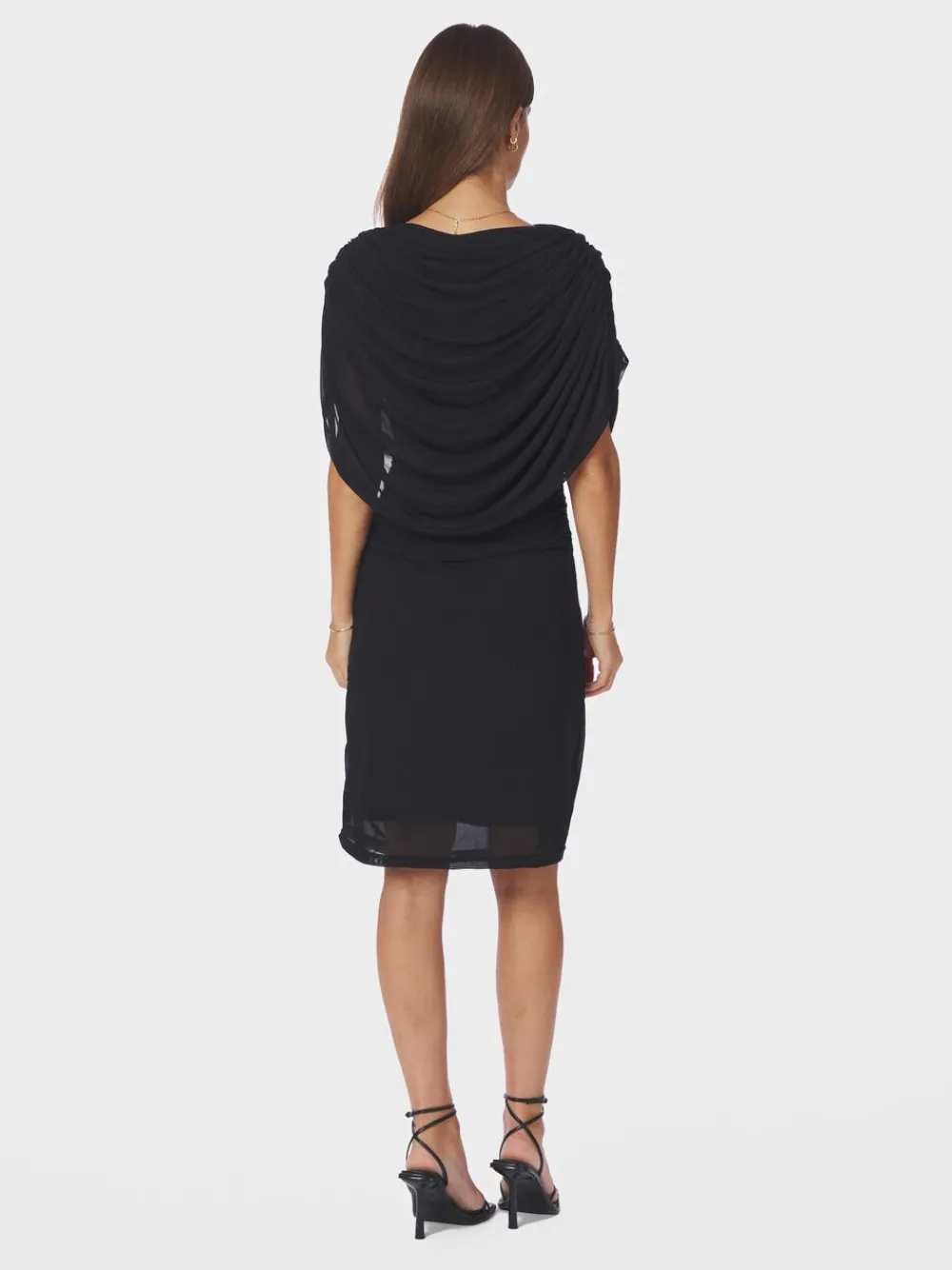 Dame Neo Noir Mottuna Drapy Mesh Dress