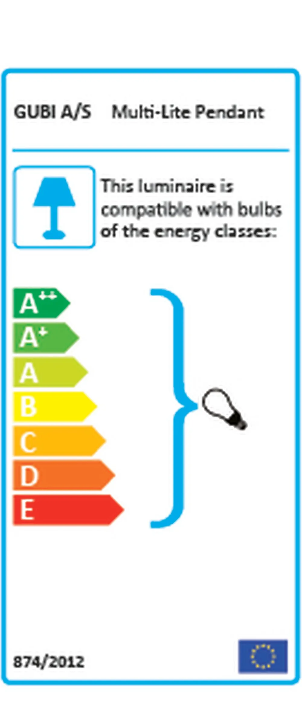 Gubi Multi-Lite Pendant Messing/grå Clearance