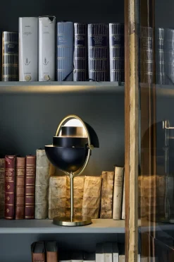 Multi-Lite Portable Lamp, EU Base: Brass, Shade: Black Semi>Gubi Sale