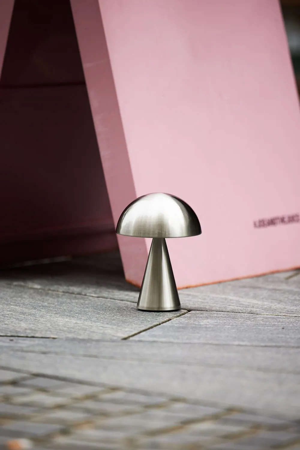 Hübsch Mush Portable Lamp Nickel