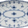 Royal Copenhagen Musselmalet Halvblonde 24,5 cm. ovalt fad