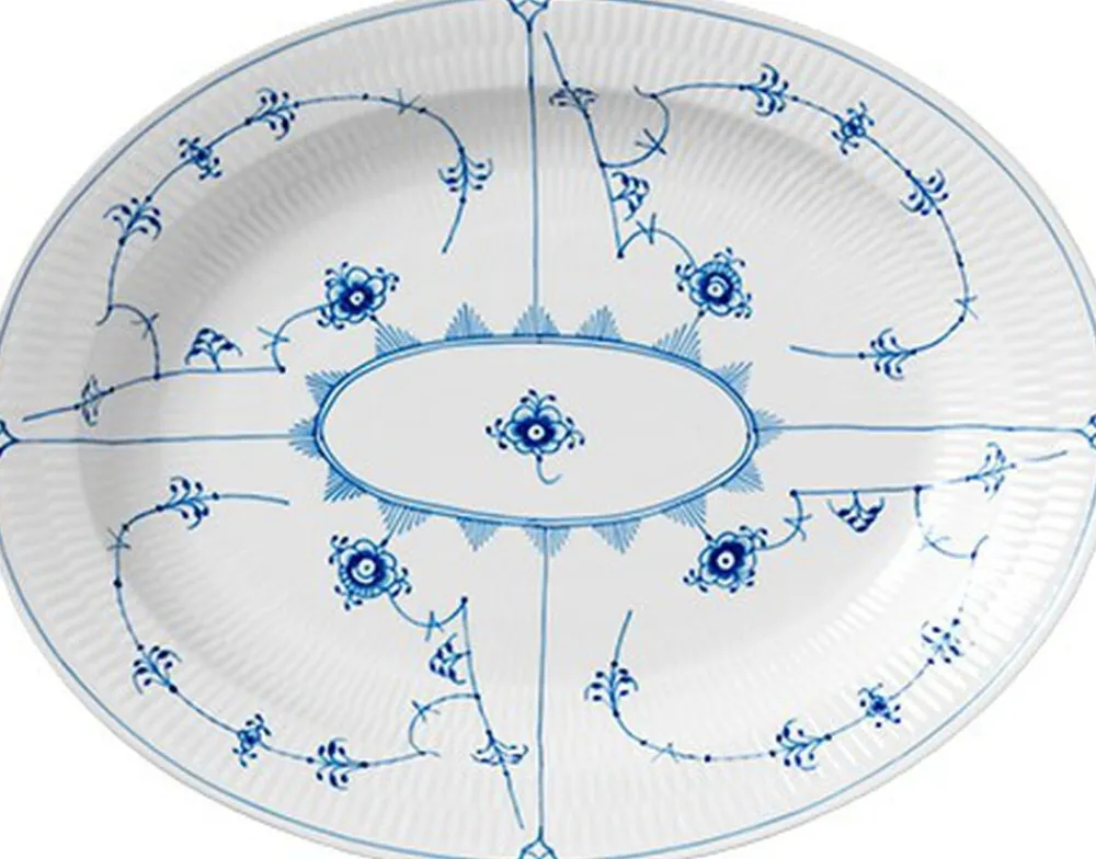 Musselmalet Riflet 36,5 cm. fad>Royal Copenhagen Clearance