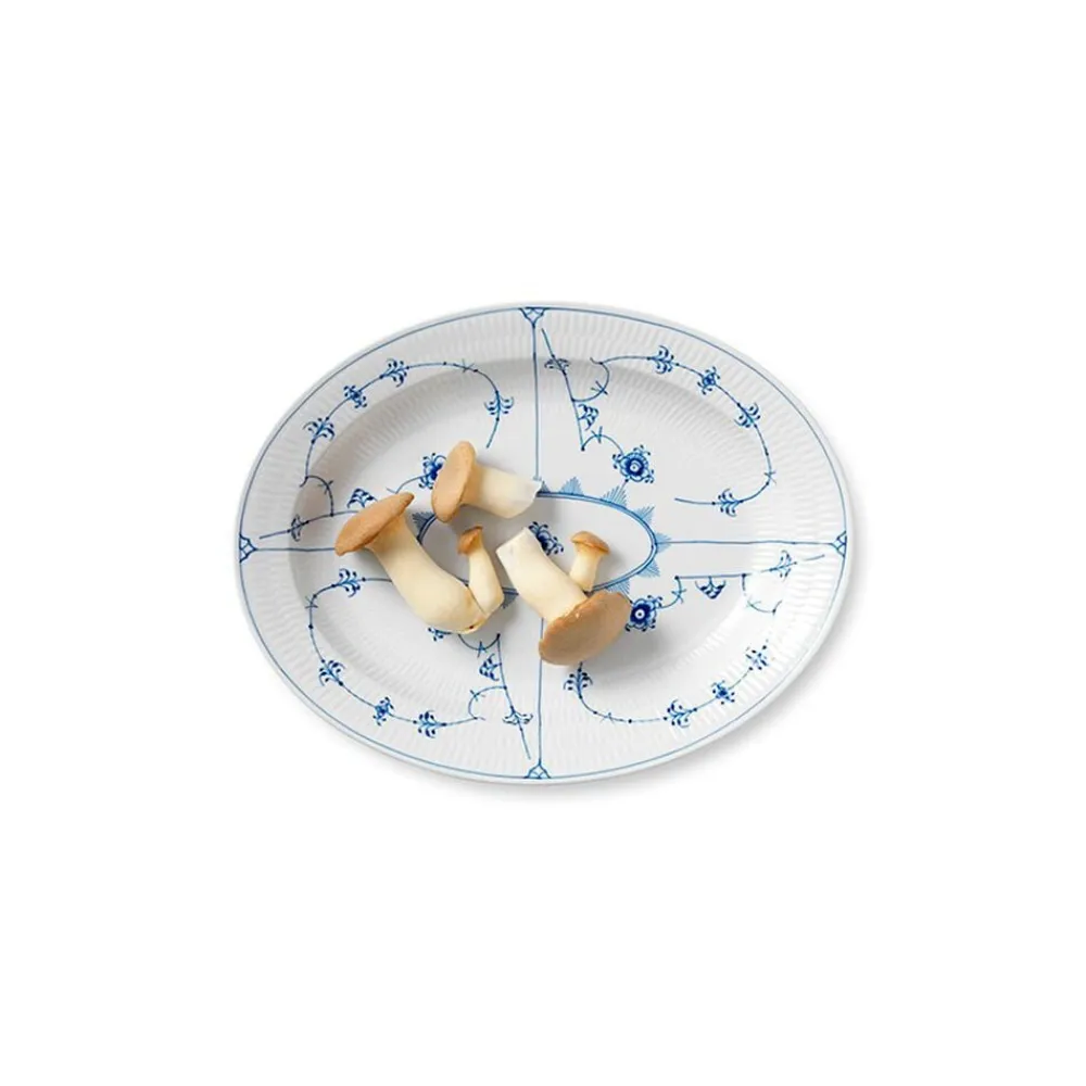 Musselmalet Riflet 36,5 cm. fad>Royal Copenhagen Clearance