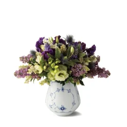 Royal Copenhagen Musselmalet Riflet 15 cm. vase - mellem