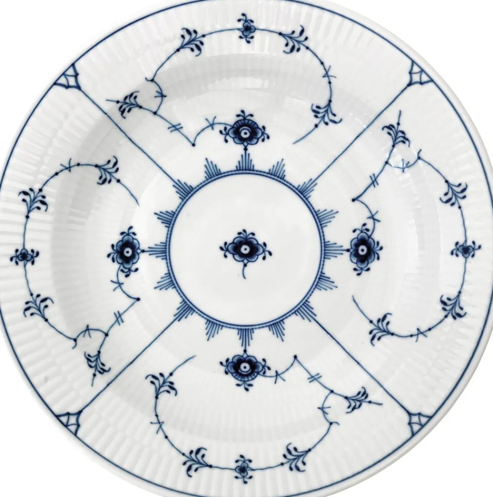 Musselmalet Riflet Dyb tallerken 27 cm>Royal Copenhagen Clearance