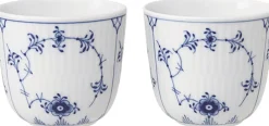 Royal Copenhagen MUSSELMALET RIFLET FYRFADSSTAGER 2-PAK Hot